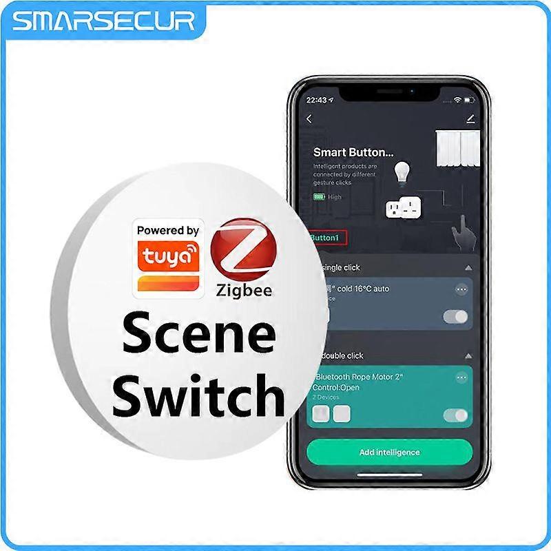 Smart emergency button, smart home scene linkage, wireless button, one-click scene switchZigbee wireless gateway compatible