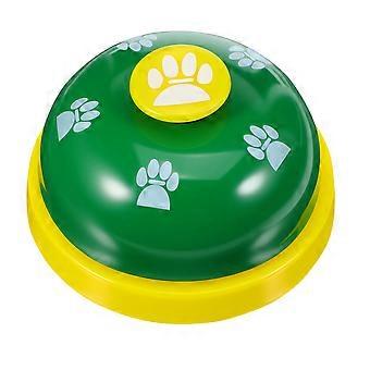 Sinos para treinamento de higiene de cães, dispositivo de comunicação com padrão de pegadas para cães e filhotes (verde e amarelo)