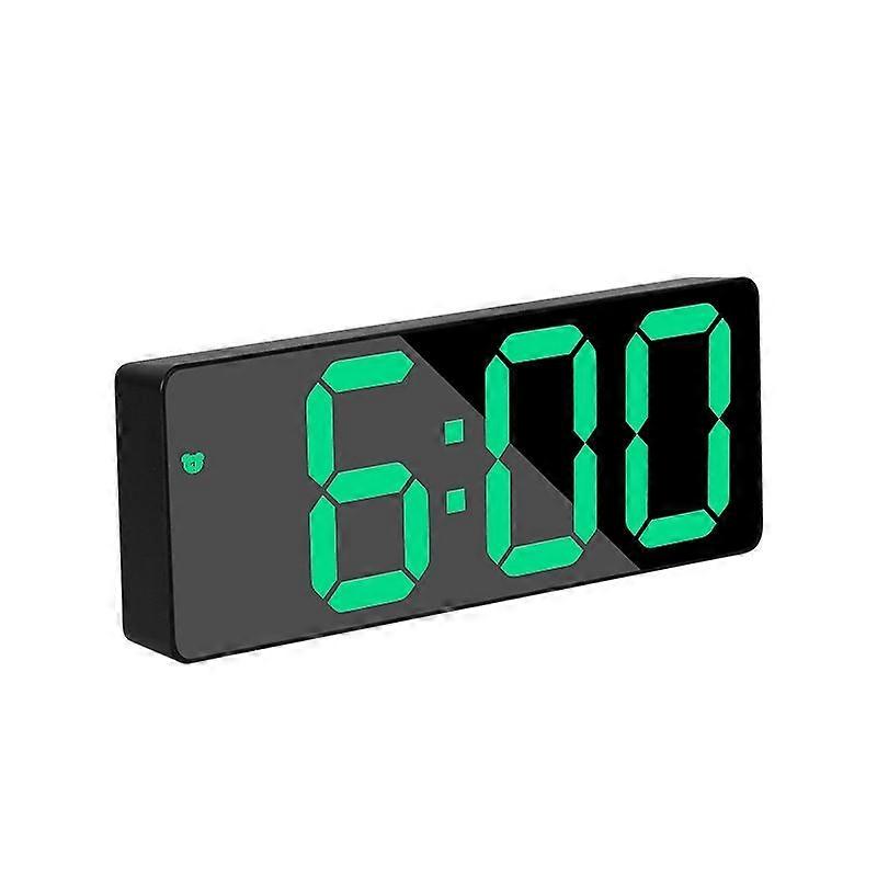 Clock , Colour: Rectangle Black Shl (Black Surface green light)