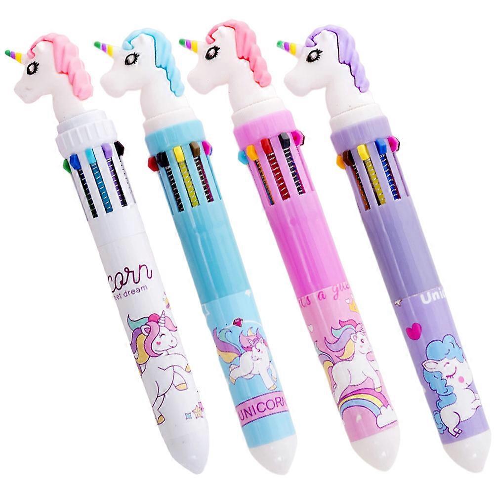 4Pcs Ballpoint Pen for Writing Use in Multicolor Assorted Pen Set
