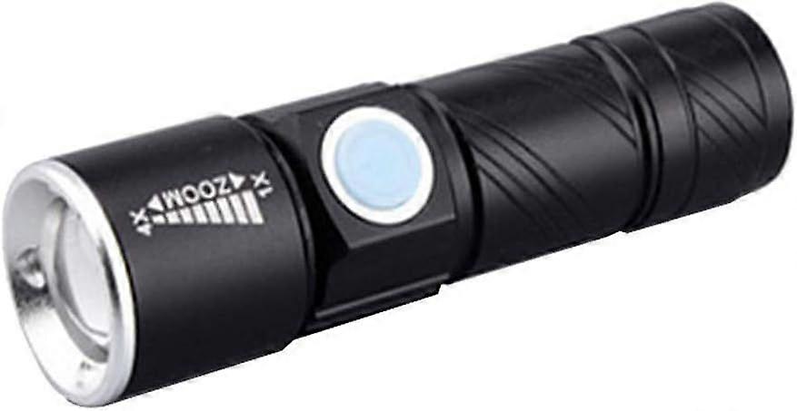 Super Powerful USB Rechargeable Flashlight, Q5 LED, Adjustable Beam, for Biking, Camping