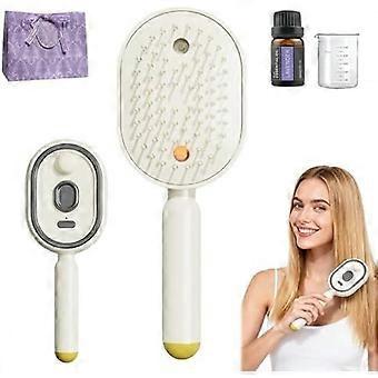 Exquisite Electric Spray Air Cushion Comb for Women, 3-in-1 Rechargeable Detangling Hair Brush with Nano Mist, Anti-Static Scalp Massage Cushion for D