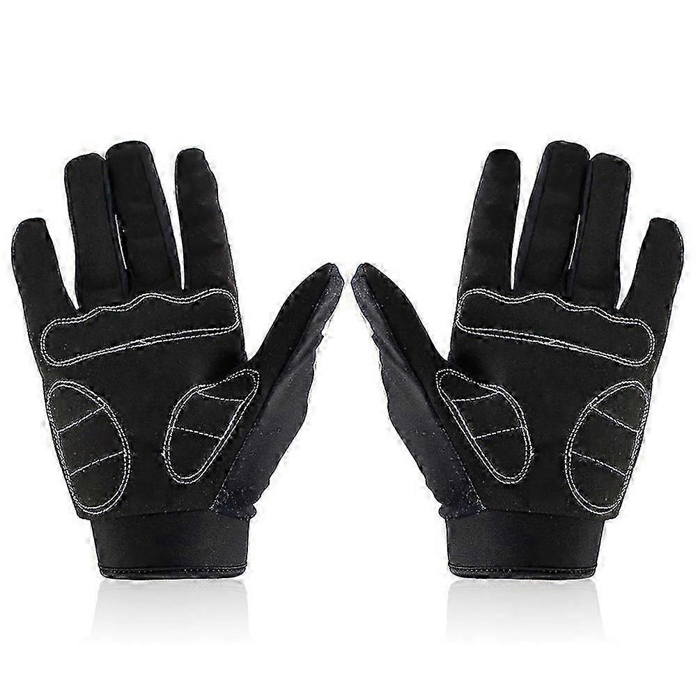 Full Finger Cycling Gloves Pair with Skeleton Pattern