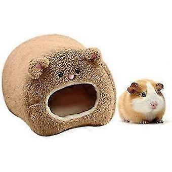 Plush Hamster Hammock Warm Soft Bed Mouse Rabbit, Brown