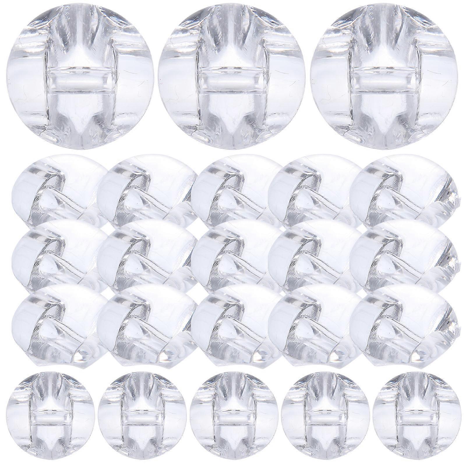 White Crystal Button Adorable Clothes Button for DIY Use 50Pcs Set