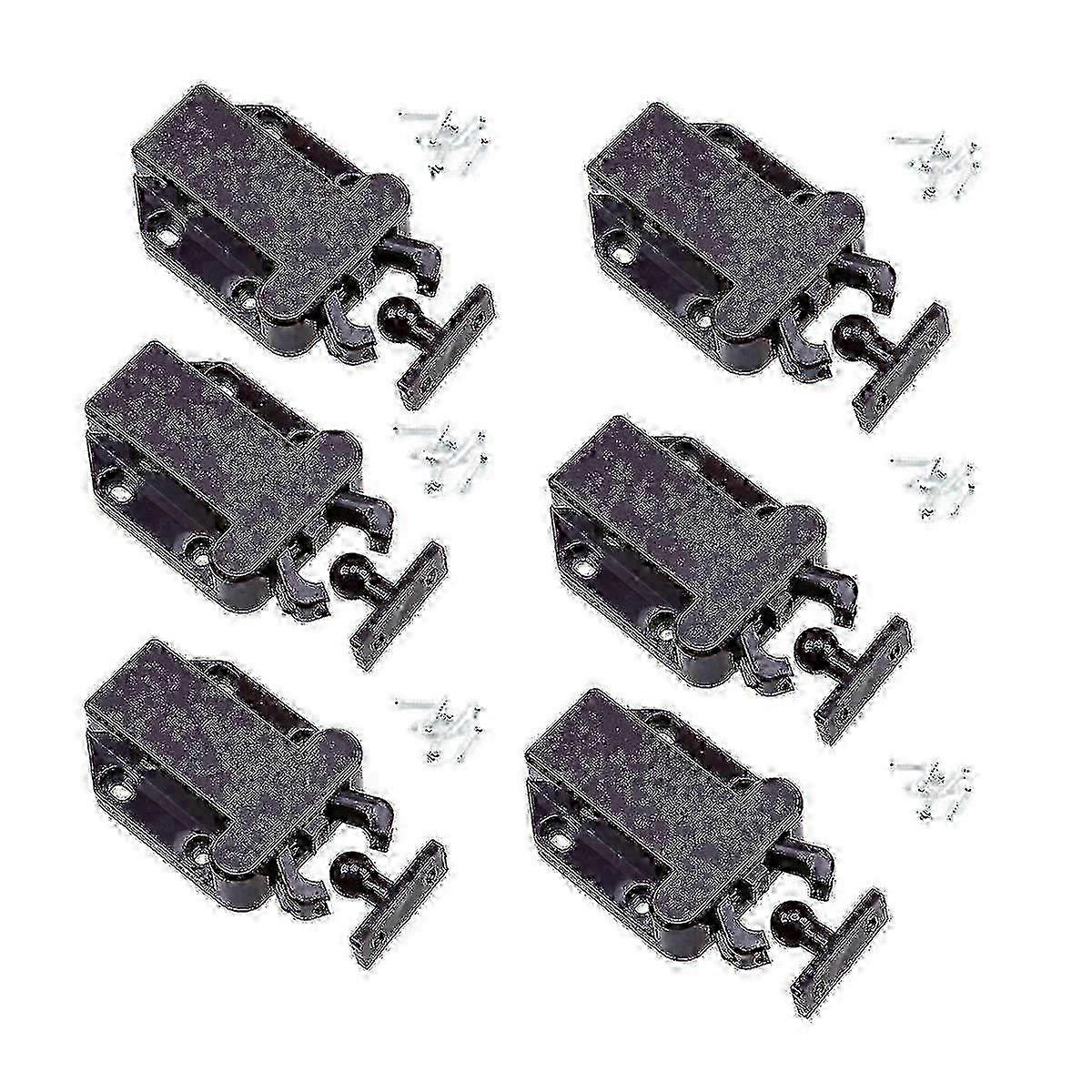 Push-Button Door Latch with Touch Release Mechanism