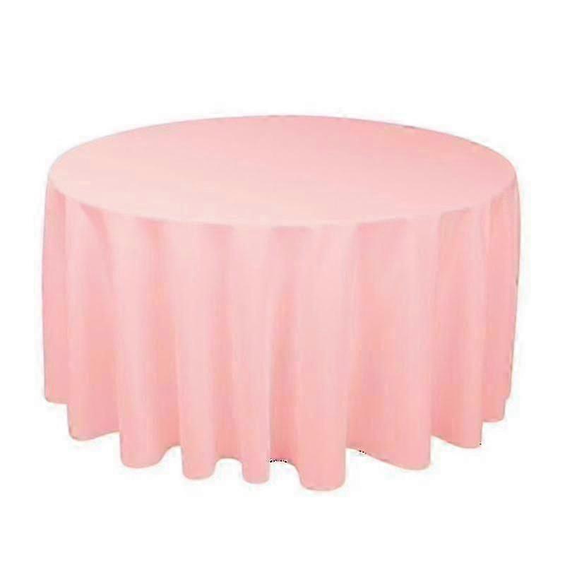 Solid color tablecloth for wedding round polyester durable table cover -T