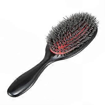 Anti-Static Scalp Massage Hair Brush - Oval Boar Bristle & Nylon Paddle Comb