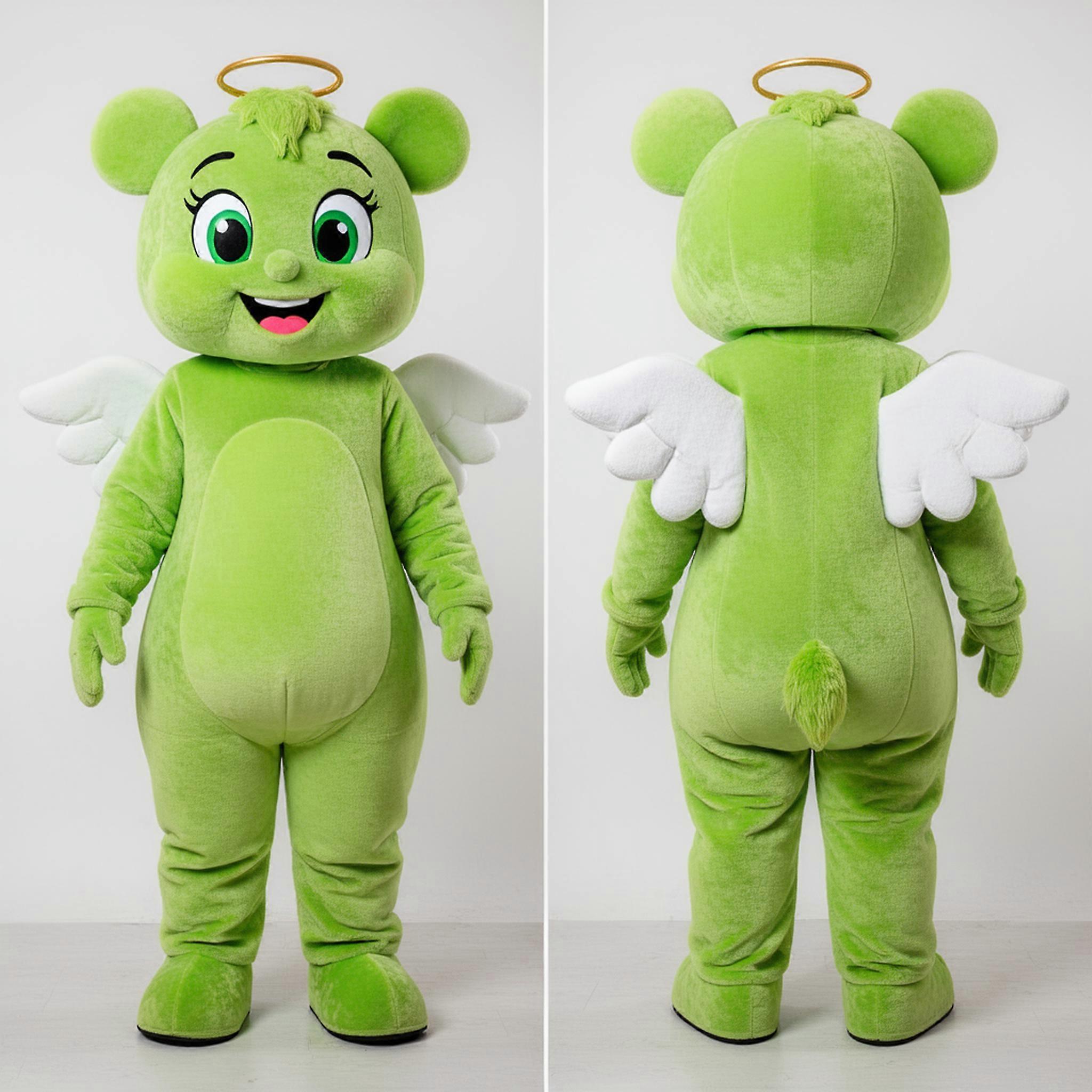MASTICOT Lime Green Rounded Plush Cupid Mascot