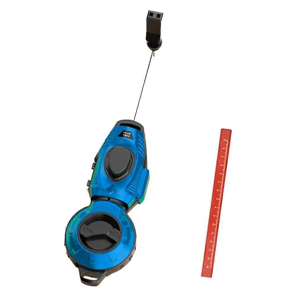Chalk Line Marker, Automatic Retractable Precision Tool for Carpenter Roofing Drywall Wood Layout Marking