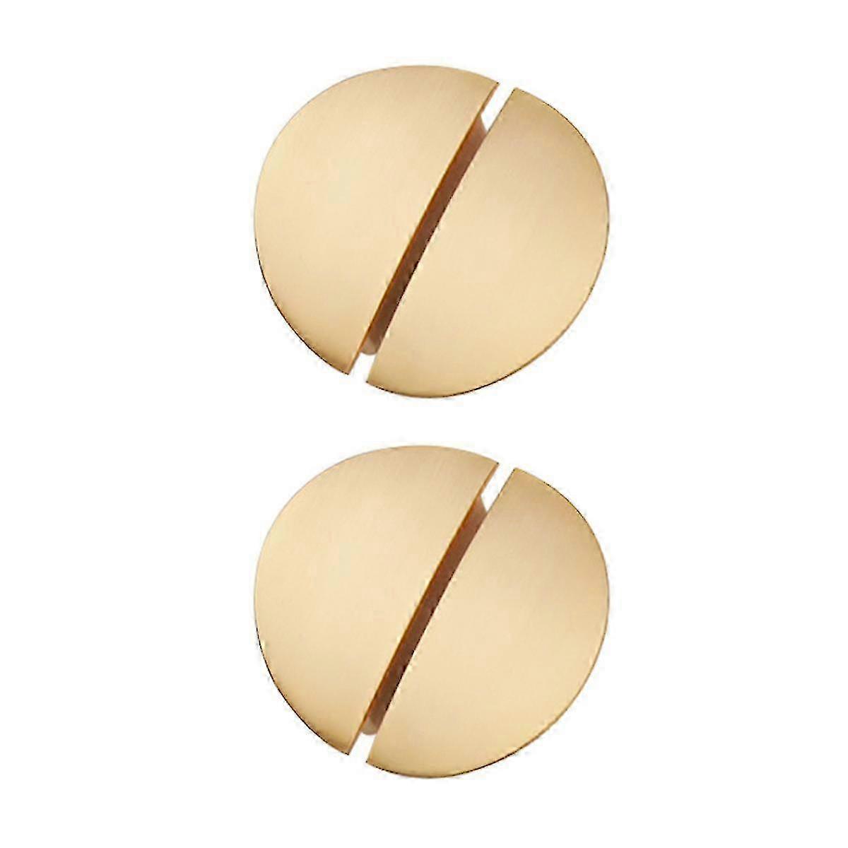 4-Pack Solid Zinc Alloy 64mm Gold Half Moon Drawer Pulls Kitchen Hardware