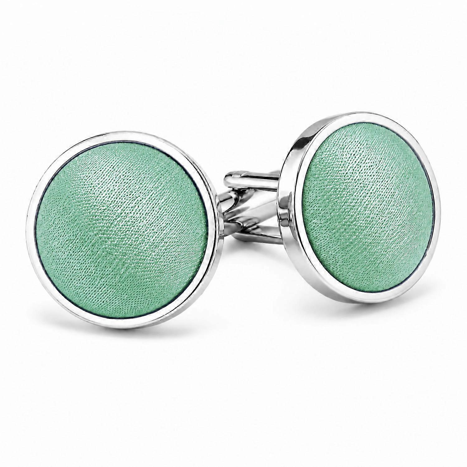 Mint Green oformaterad Satin manschettknappar