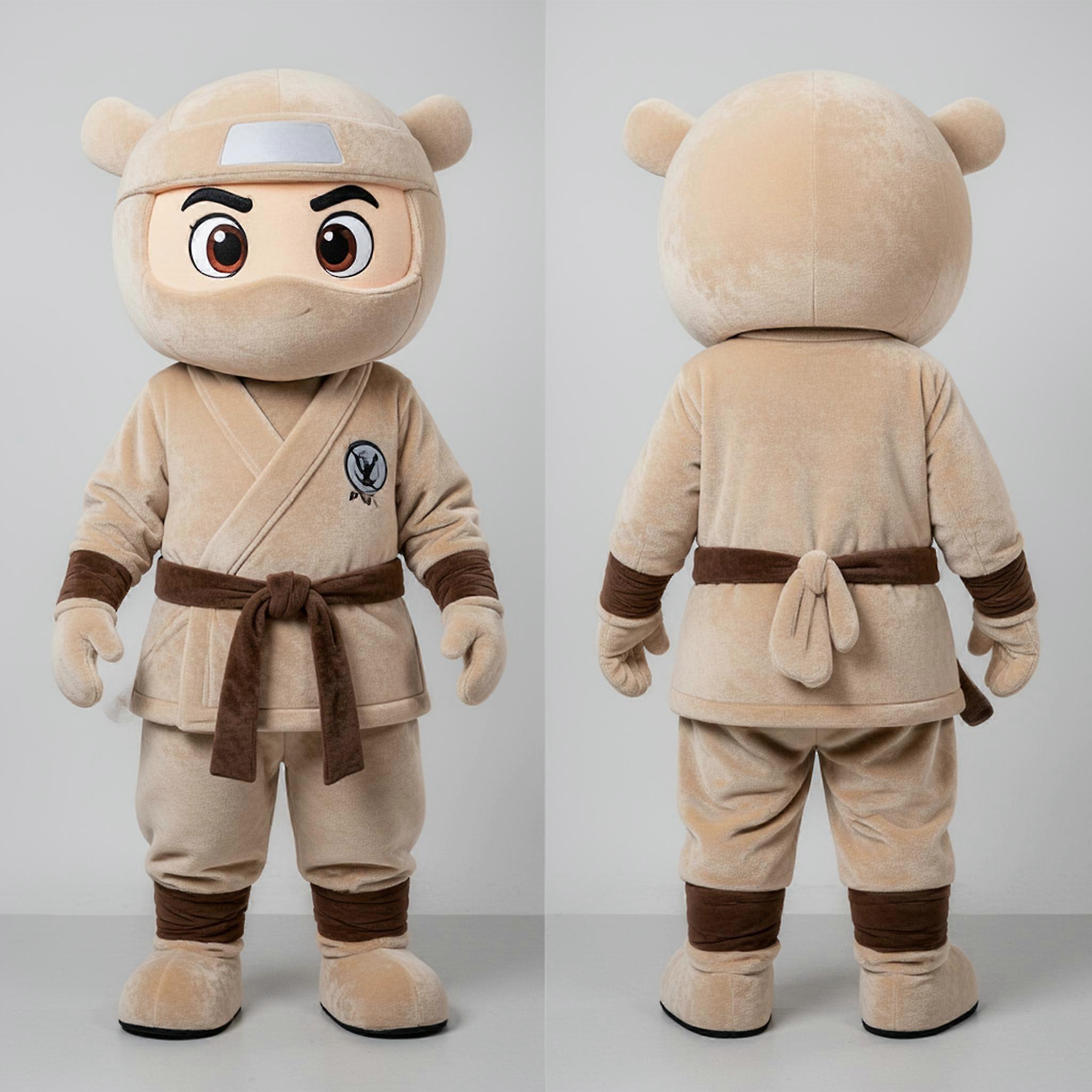 MASTICOT Beige Rounded Ninja Mascot