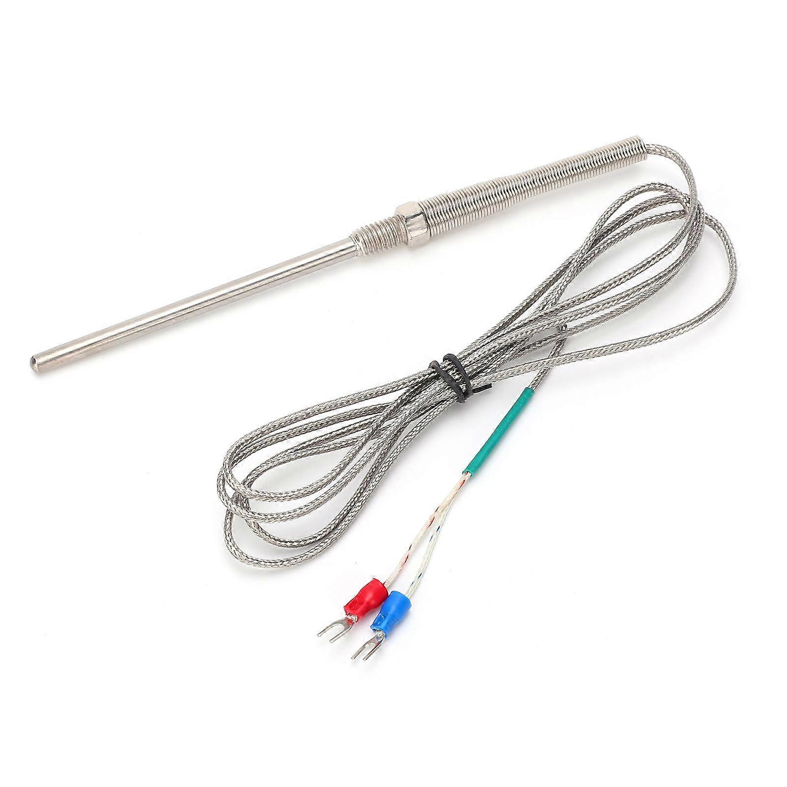 3.9in K Type Probe Thermocouple Precise 0 800 degrees C Temperature Test M8 Thread with 4.9ft Cable