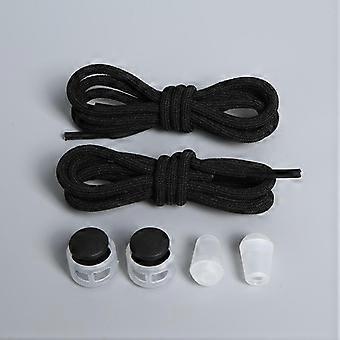 1Pair NEW Round Elastic Laces Sneakers No Tie Shoe Laces  Colorful Spring Lock Shoelaces Without Ties Kids Adult Quick Shoelace