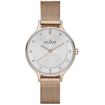 Skagen Anita Quartz Analog Women Watch with SKW2151 Gold Plated Stainless Steel Bracelet