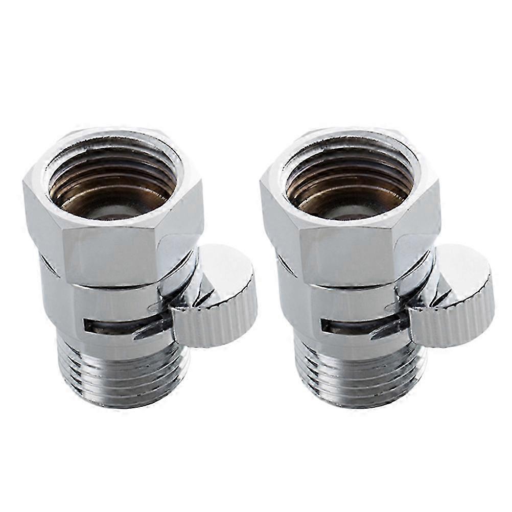 Shower head stop valve with 2 silver arm-type stop valves