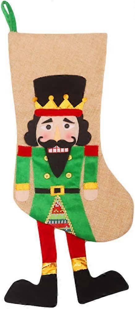 Christmas Stocking Nutcracker Soldier (green)