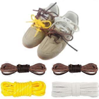 Ronde veters in verschillende kleuren, geschikt voor de Miu Miu fashion sneaker, platte leren veters - een set.