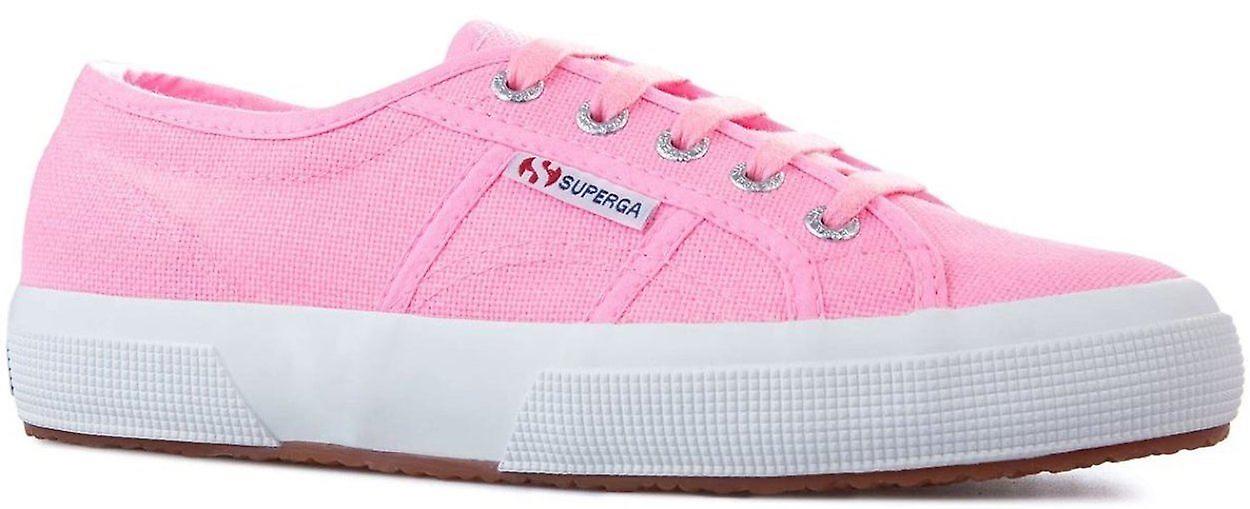 Superga 2750 Cotu Classic Pink White Womens Canvas Trainers