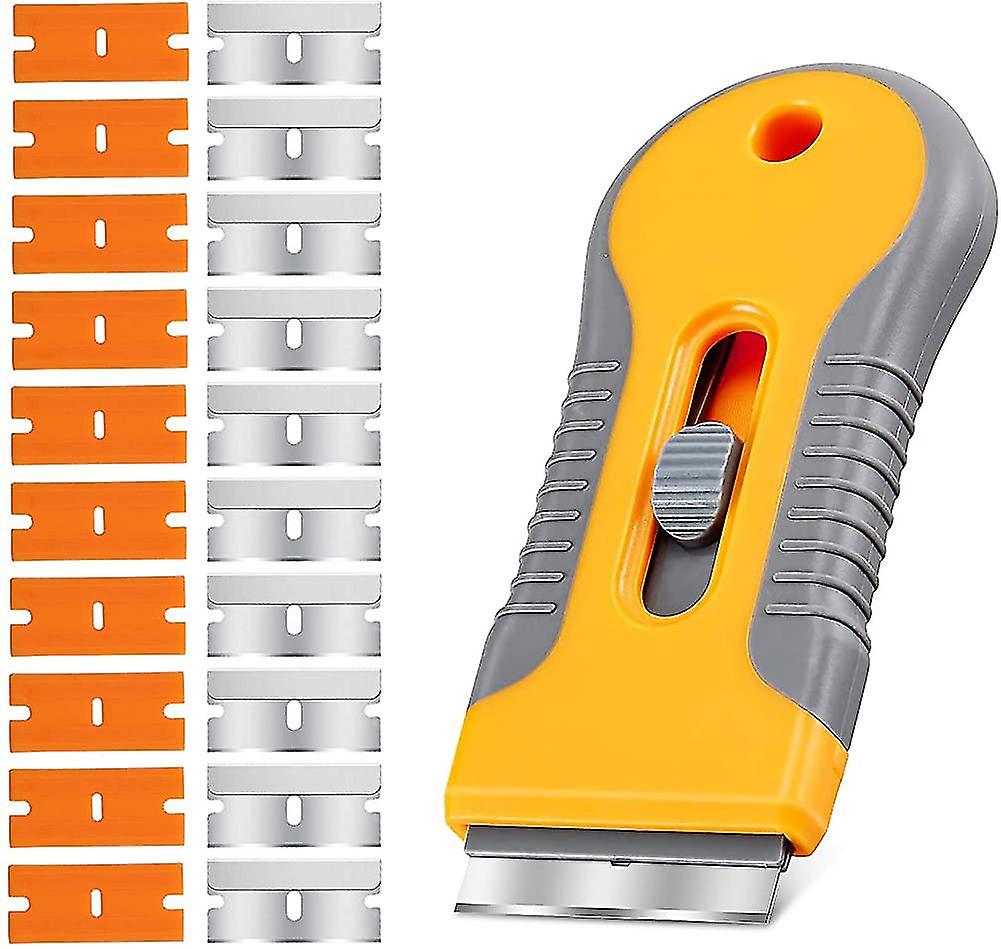 Scrapers, Professional Ceramic Hob Scraper, 20 Spare Blades Included