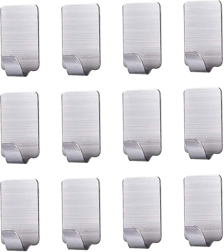 Hooks Stainless Steel Self-adhesive, Towel Hooks Coat Hooks Wall Hooks Adhesive Hooks Stainless Steel Self-adhesive Without Drilling Waterproof For Ce