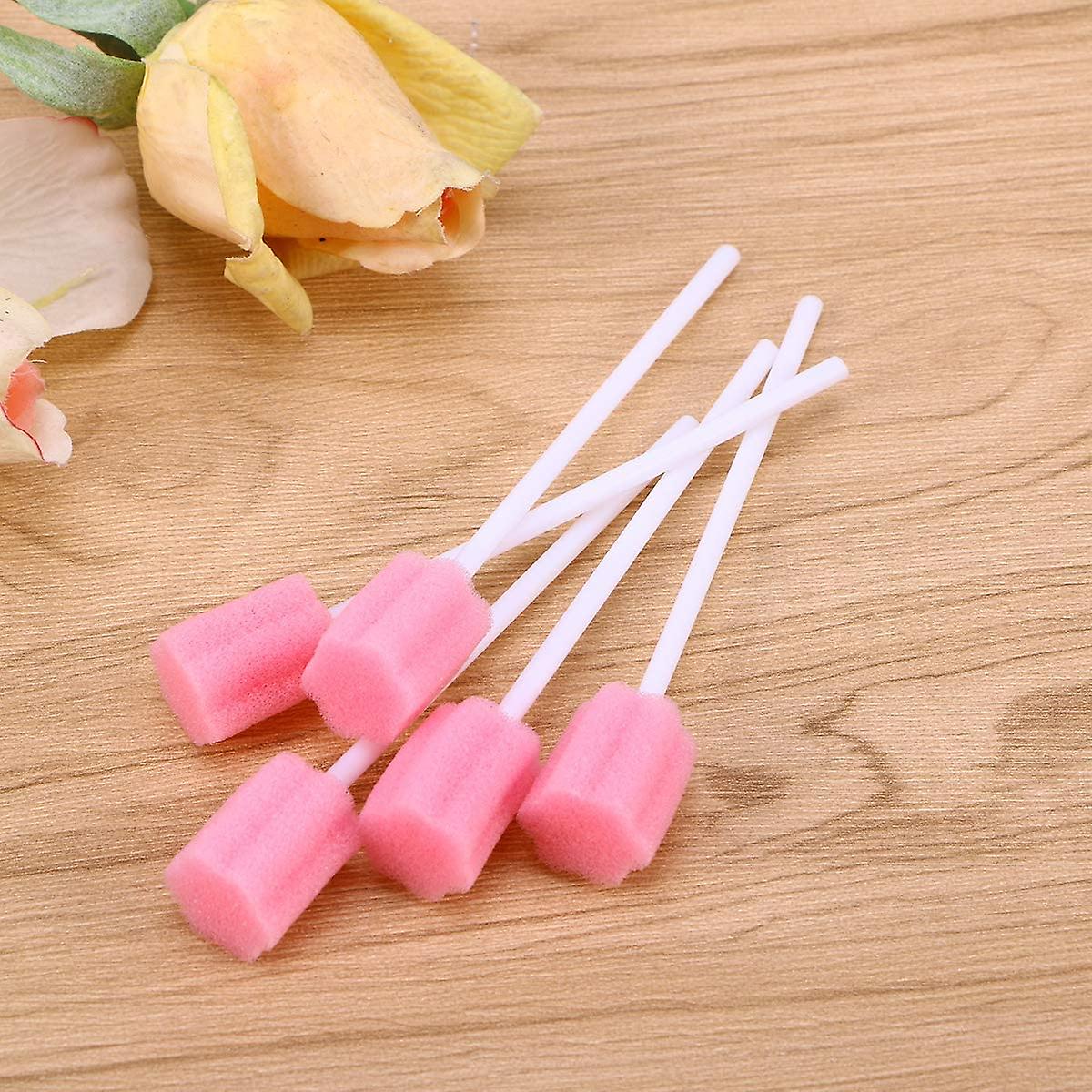 Disposable oral care stick 120mm sterile sponge stick (pink) 100 pieces