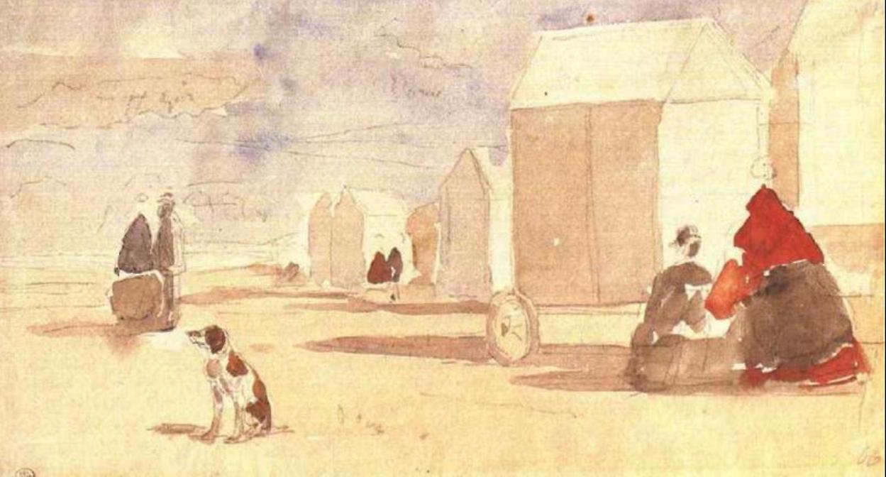 By The Bathing Machines -eugene Boudin World Classic Art Reproductions, Modern Hd Art Print Poster, Canvas Prints Wall Art For Home Decor Pictures (un