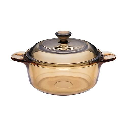 Glass casserole with lid amber 5L 1 unit