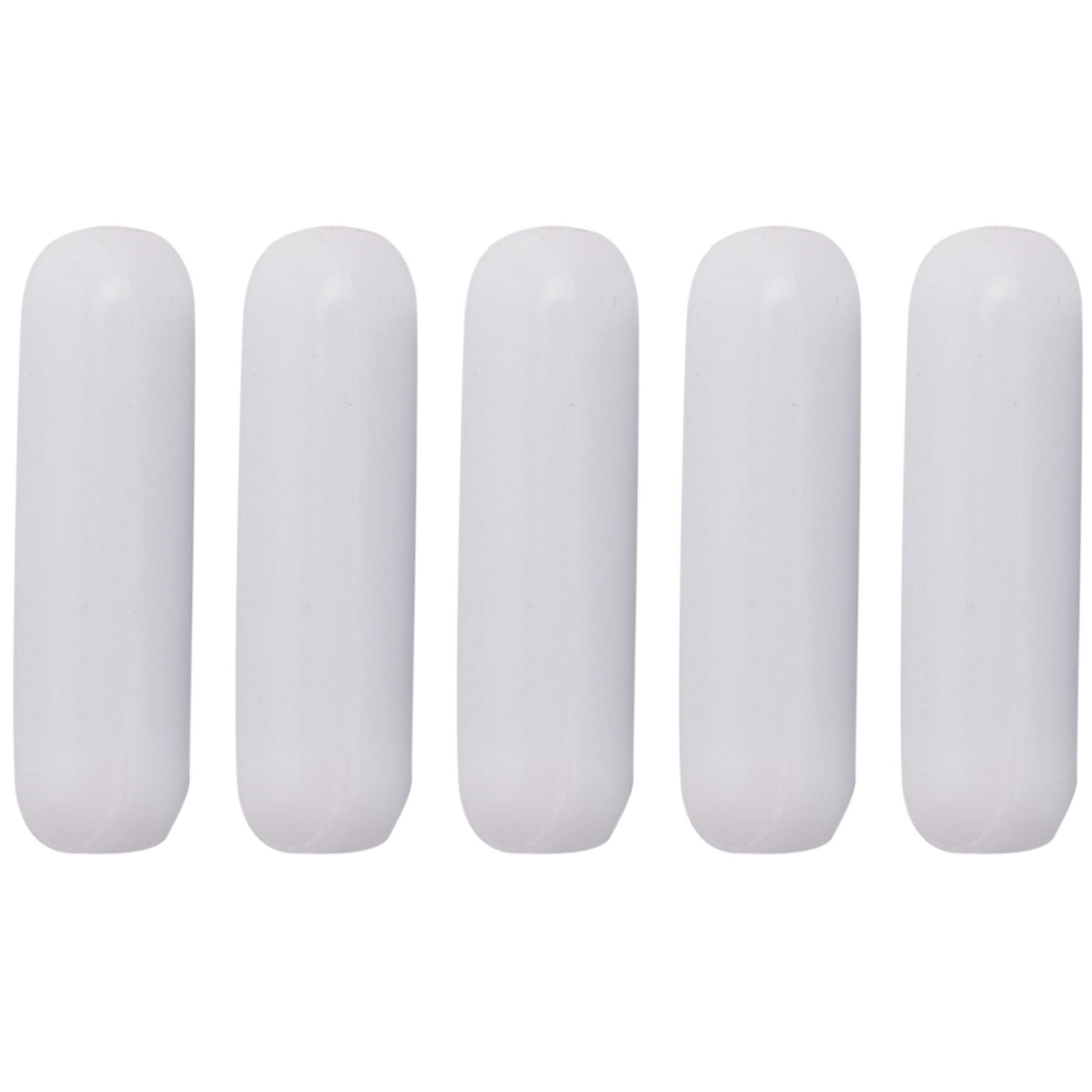 5 Pcs 25mm(1 Inch) Magnetic Stirrer Mixer Stir Bar,White Color,Laboratory Bar,Stir Plate Bar,7mm25m