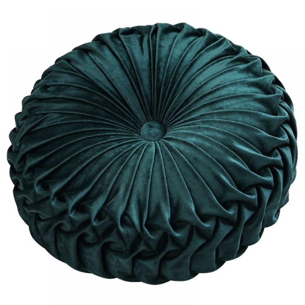 Pretty Comy Cushion Round Solid Color Pleated Floor Pillow Diameter 38 * 10CM