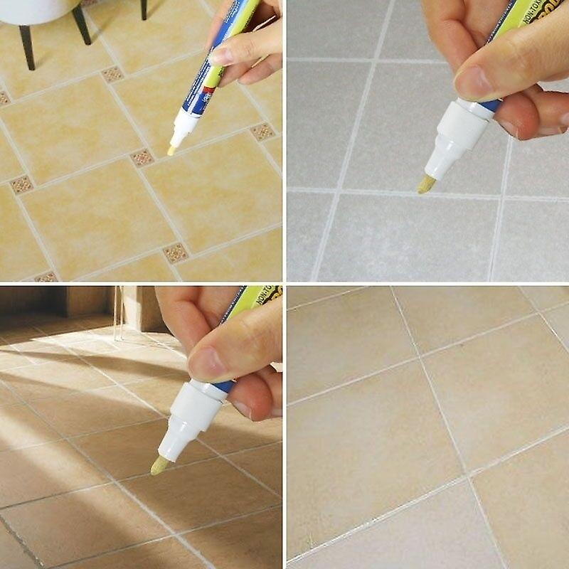 Caulking Creative Grout and Grout-Aide Tile Marker Ceramic Tile Reface Repair Pen White Reversible Nib