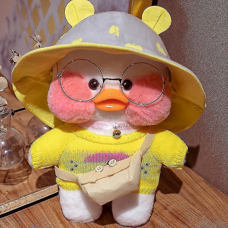 30cm Wearing Hyaluronic Acid Little Yellow Duck Doll Lalafanfan Duck Ducks Doll