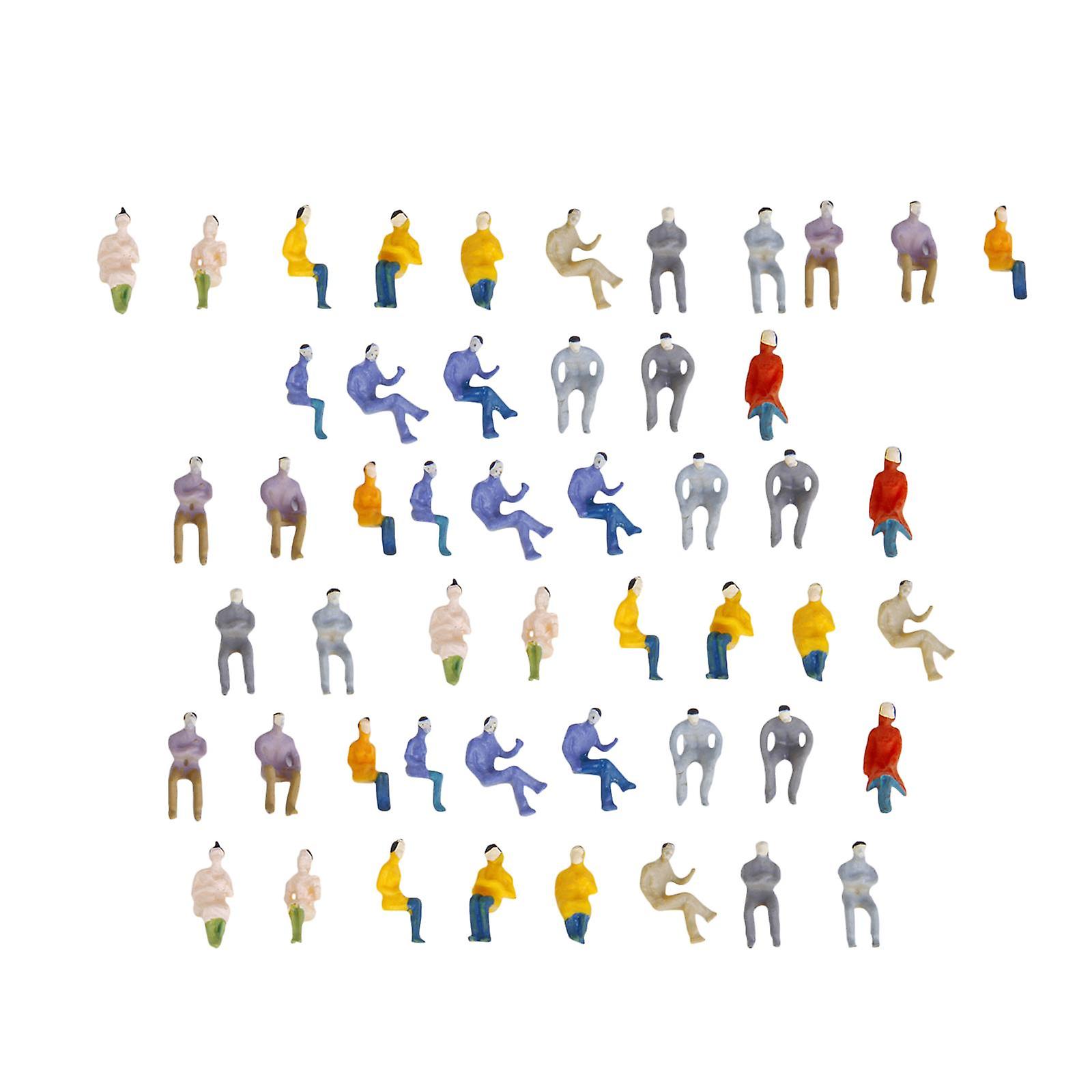 300x Painted Model Train Seated People Passengers Figures 1:100 TT Scale