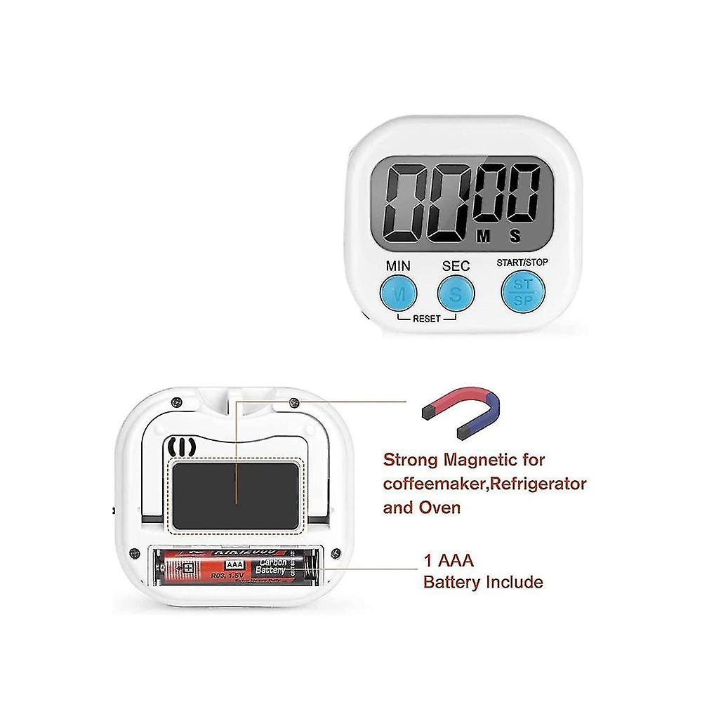 2pcs Kitchen Timer , Magnetic Digital Timers Loud Alarm Kitchen Timers For Upgrade Classroom Timer