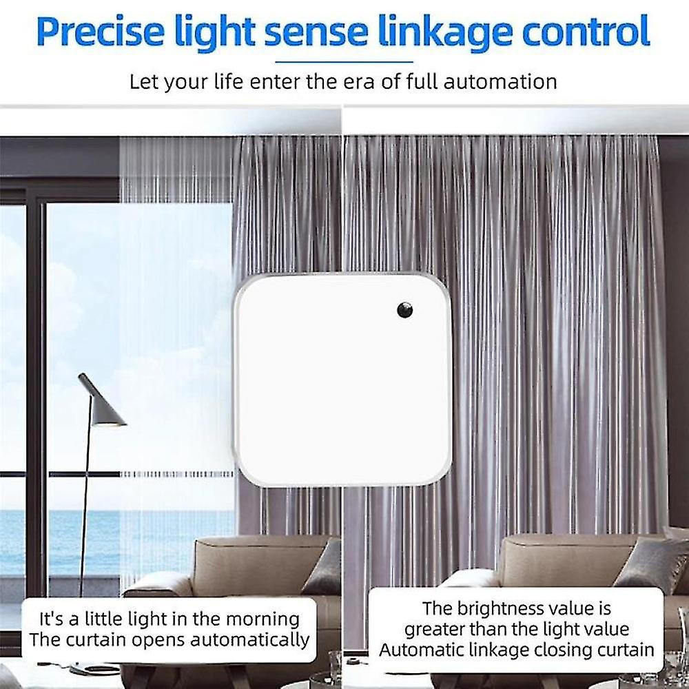 Tuya Wifi Smart Light Sensor Battery Powered Light Smart Detector Curtain Automation Controler