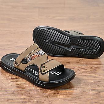 Summer Man tyk sål hjemmesko plus størrelse åndbare sandaler egnet til camping indendørs gåture