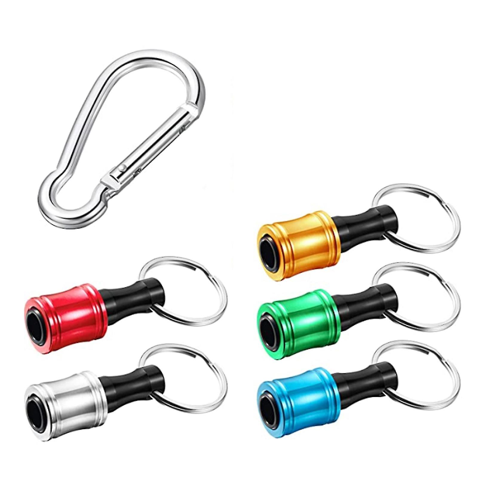 1/4inch Hex Shank Screwdriver Bits Holder Extension Bar Screw Keychain Set-r