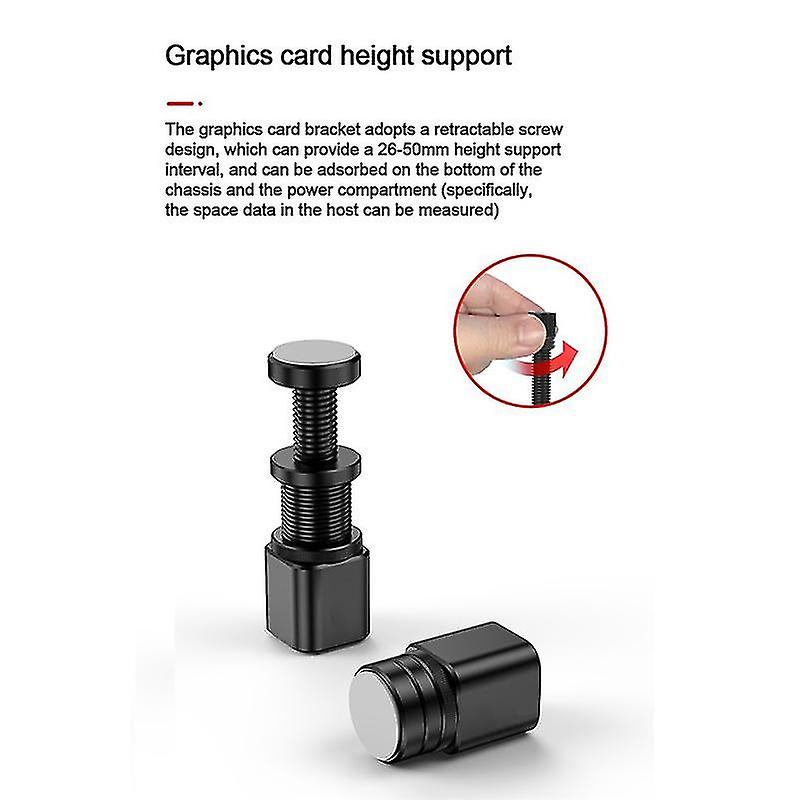2pcs Graphics Card Gpu Holder Support Adjustable Telescopic Screw Video Card Sag Bracket Desktop Pc