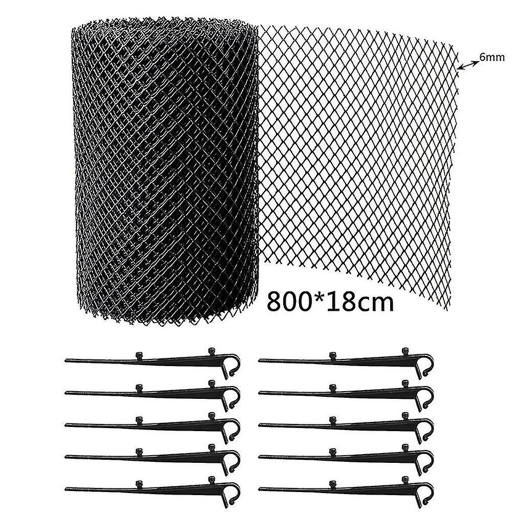 Black Eaves Deciduous Anti Blocking Net Mesh 6mm Garden Cleaning Tools Kit800*18cm