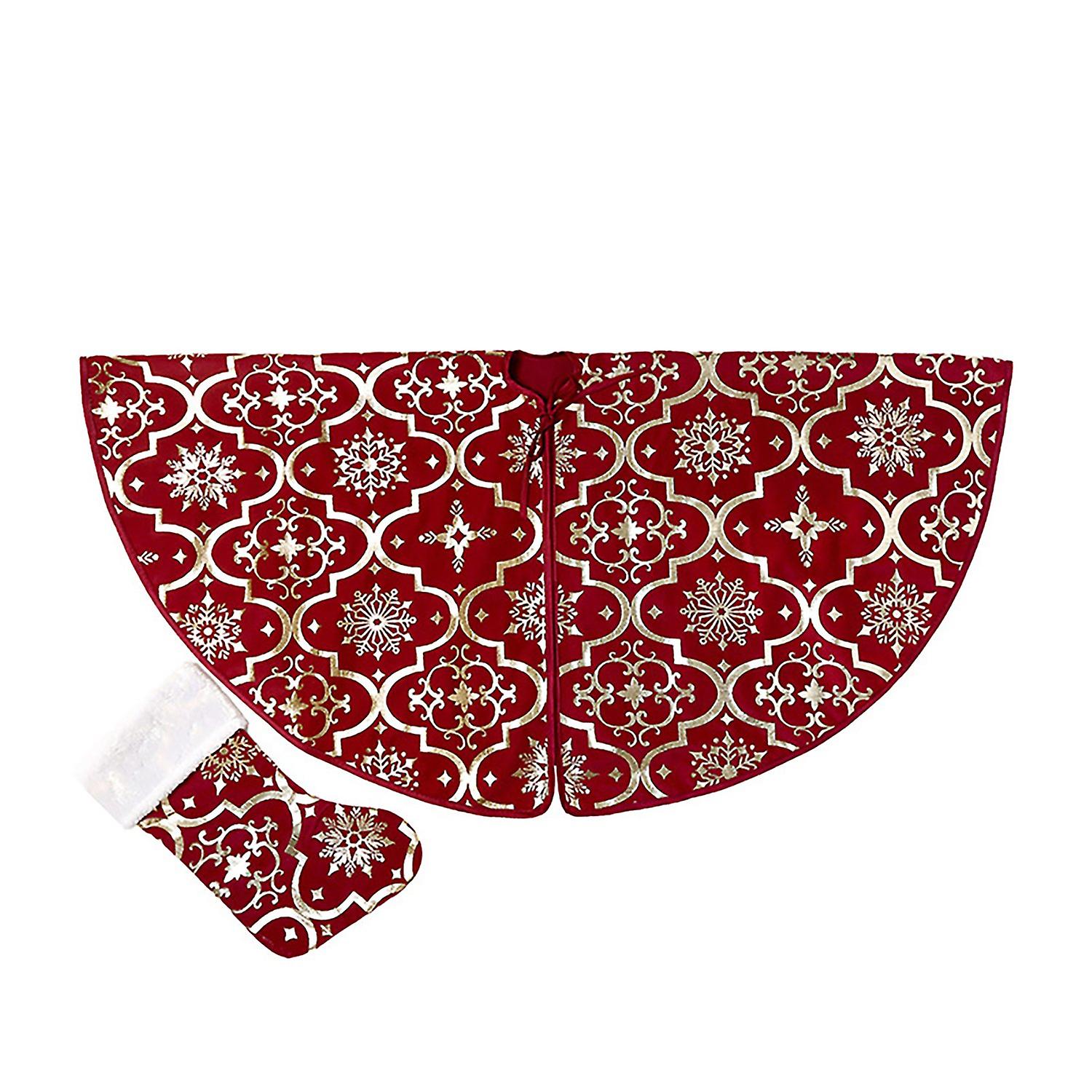 1 Set Christmas Style Tree Pattern Tree Carpet for Home