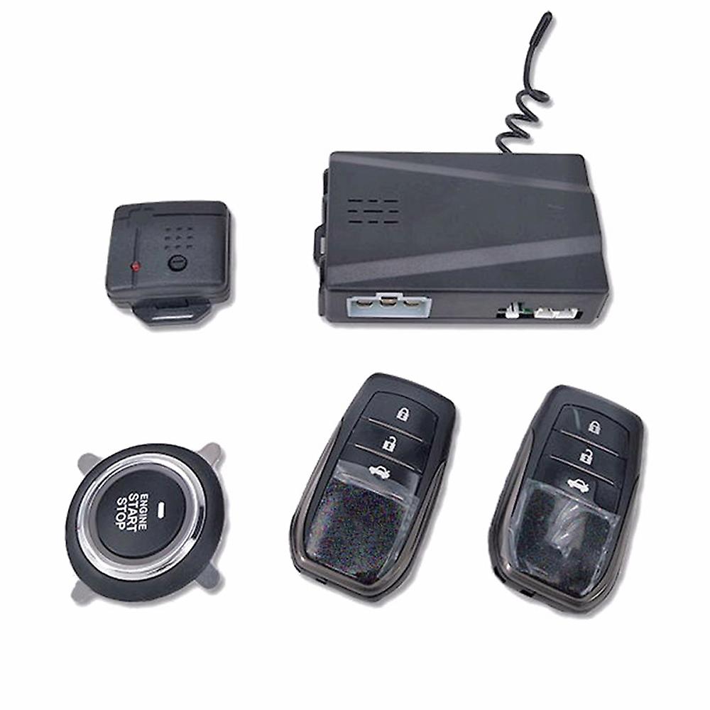 12V Car Alarm Passive Keyless One Button Start Remote Control System Auto Central Lock Push Button S