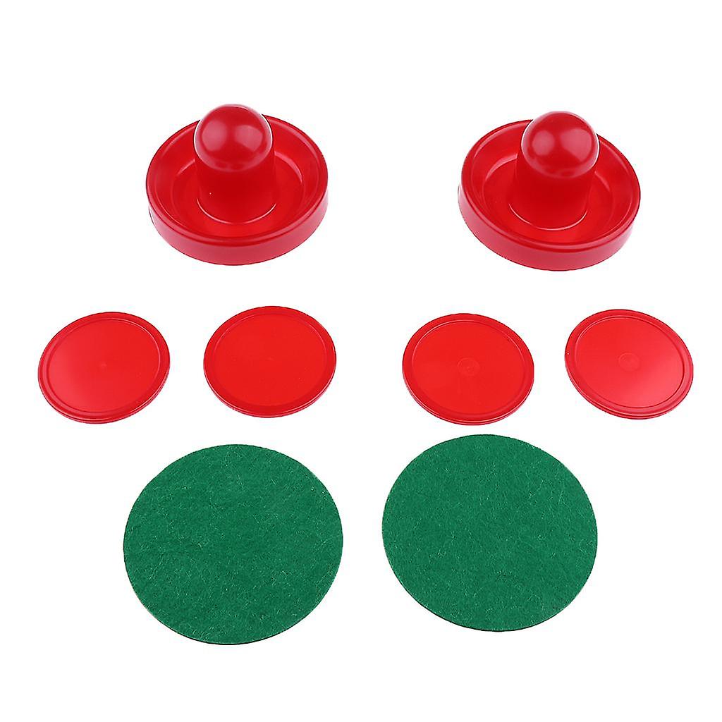 Ensembles de deux pousseurs de hockey sur air Attaquants Gardiens de but Plus quatre rondelles M Bleu foncé
