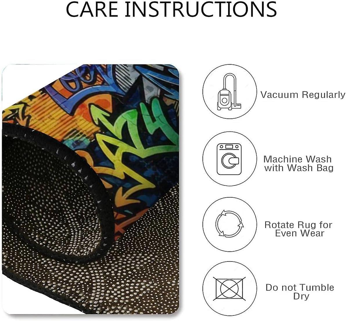 New 3d Abstract Bright Graffiti Area Rugs For Kids Abstract Colorful ...