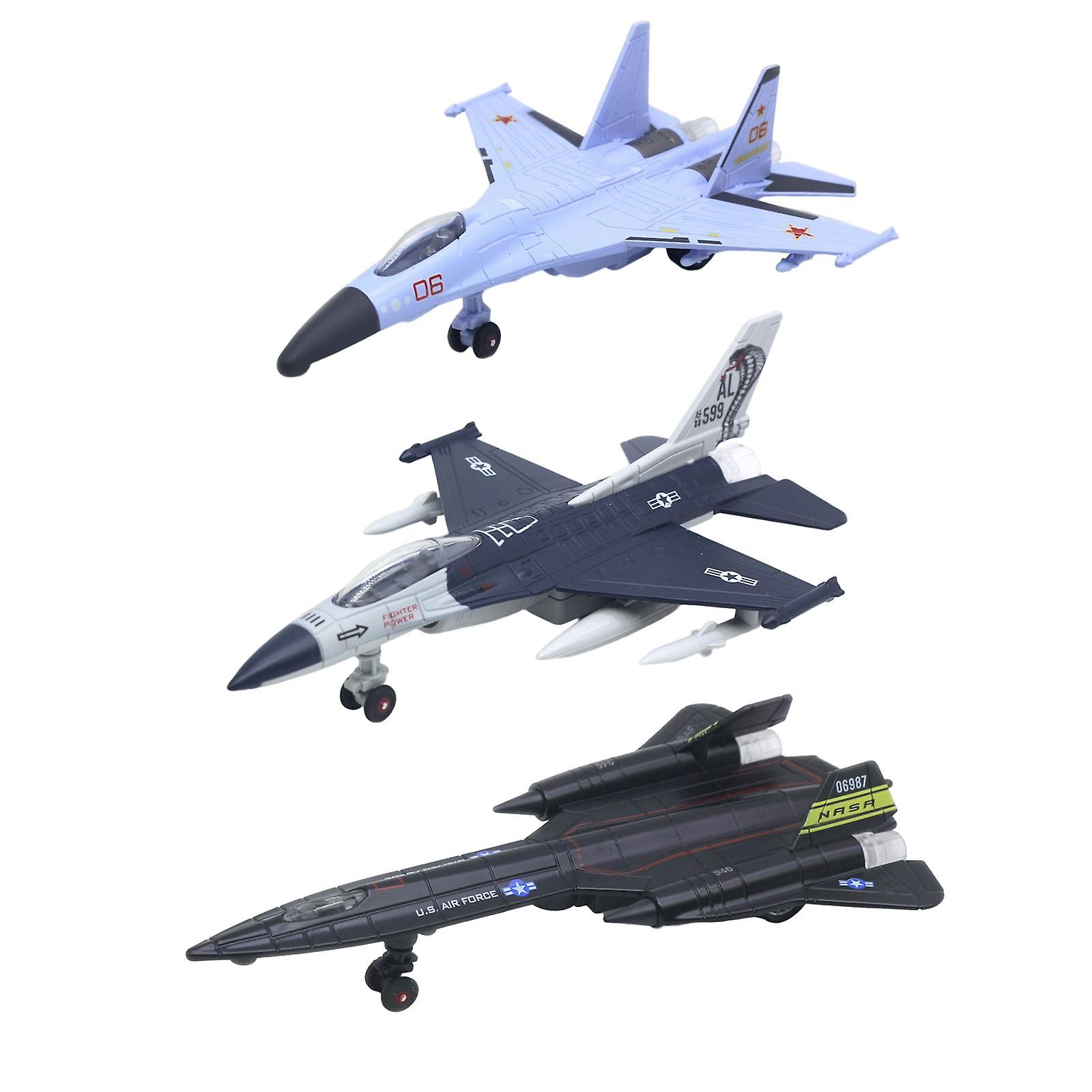 3x 1/64 Airplane Model Fighter with Stand for Collection Display Gifts