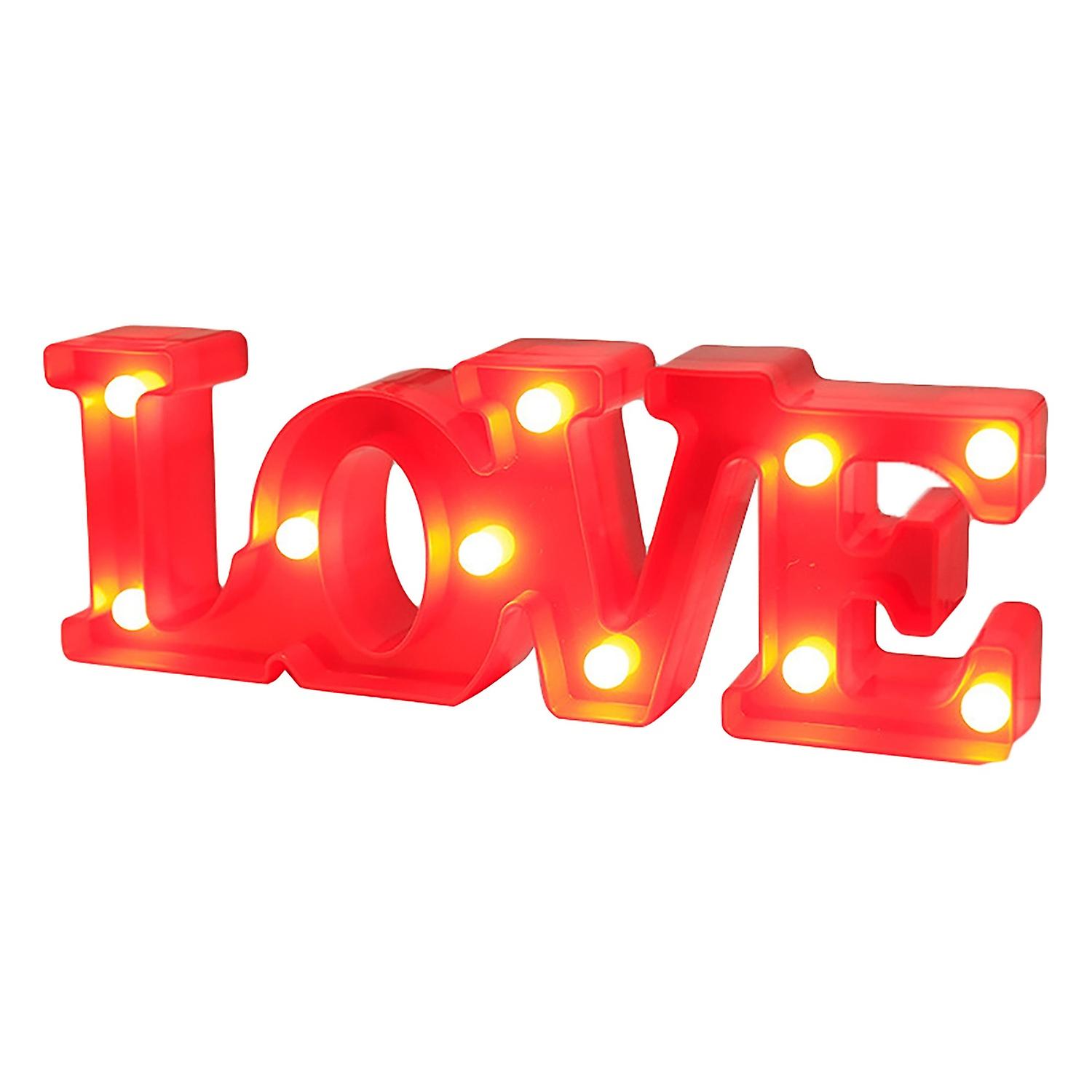 Lettera Luce A Batteria Romantico Espresso Amore Puntelli LED Marquee Lettere Amore Segno Lampada per Rosso