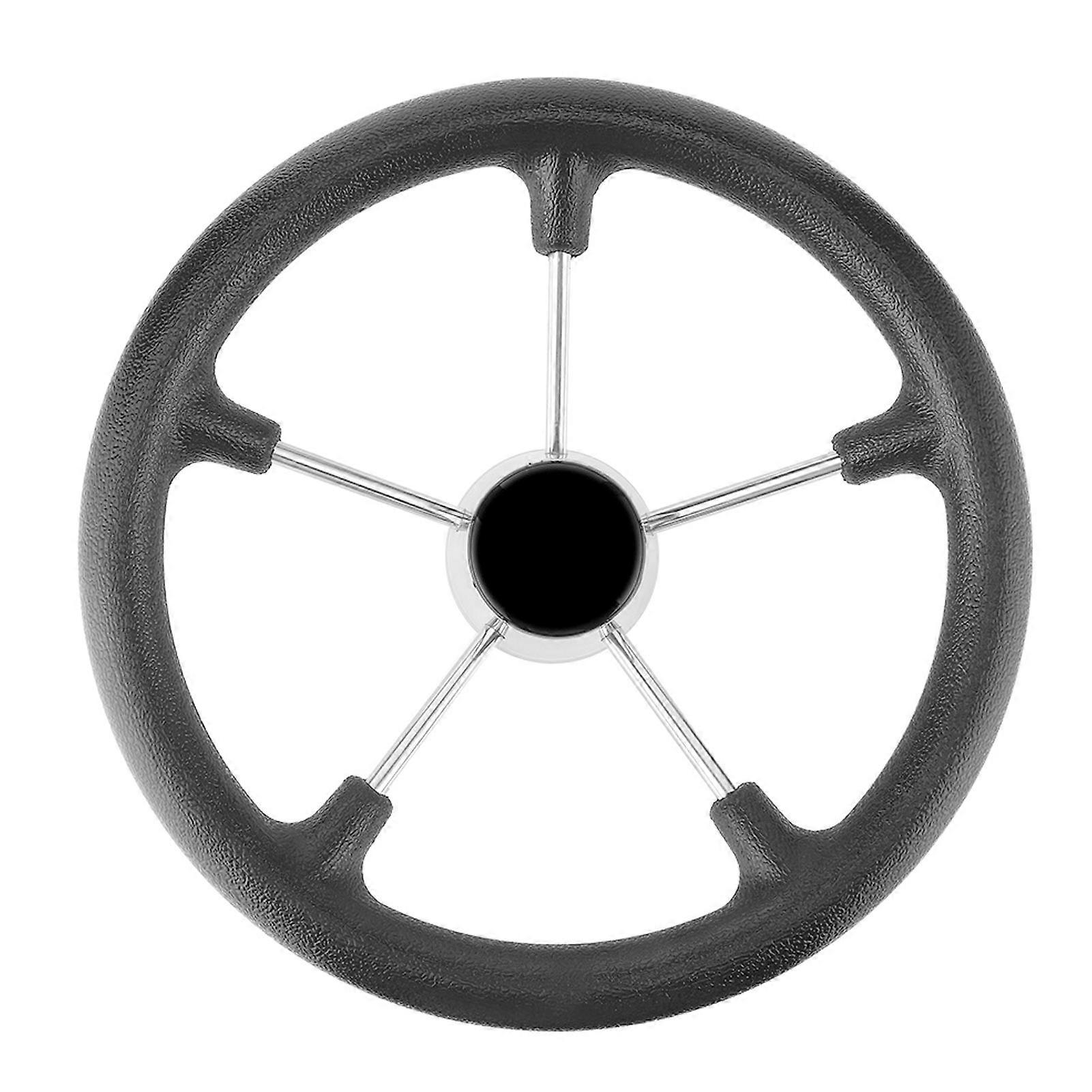 15.5in Boat Steering Wheel 304 Stainless Steel with PU Foam Marine Hardware Accessory