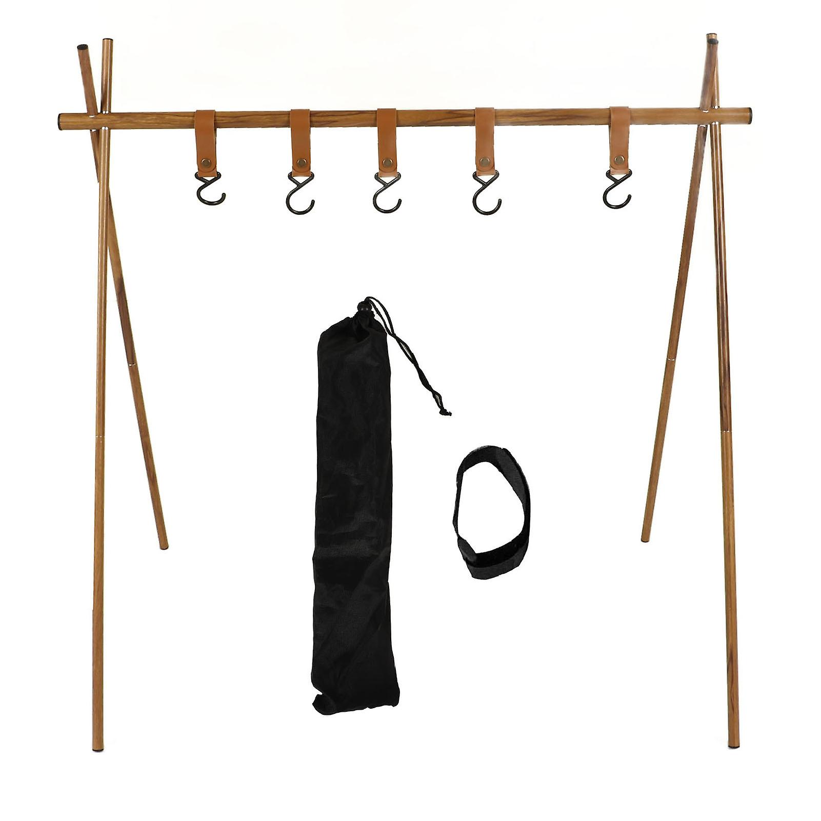Camping Hanging Rack Portable Foldable Tripod Shelf for Light Tools Cookware Clothes
