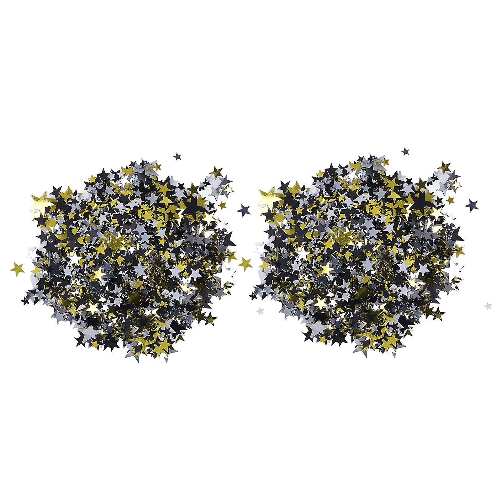 Paillettes scintillantes en PVC en forme d'étoile à 5 branches, 200 g, pour décoration festive DIY, 18 mm, 10 mm, 6 mm