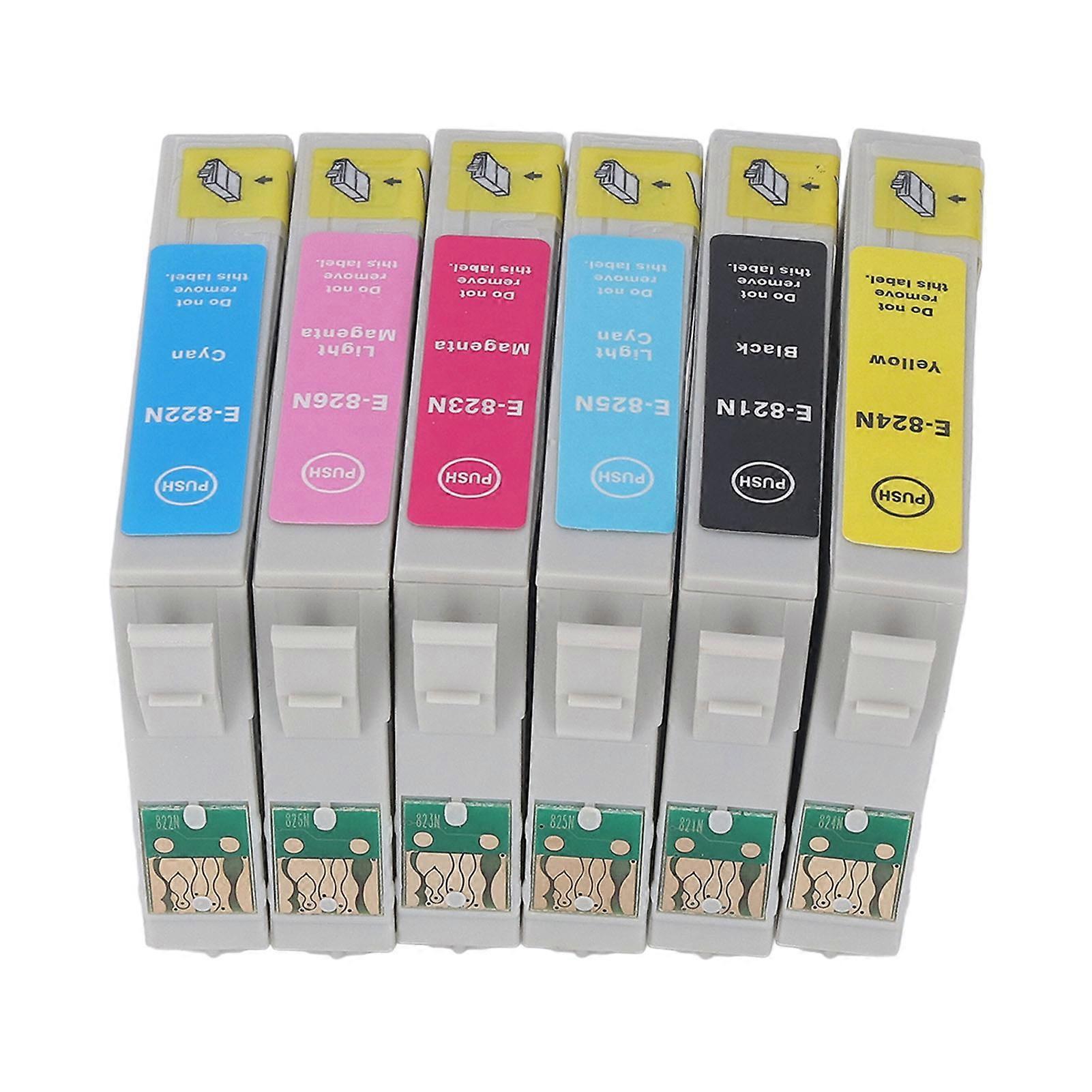 Ink Cartridge BK C M Y LC LM 6 Colors Printing Accessory Part for Photo Paper Document T0821N T0822N T0823N T0824N T0825N T0826N